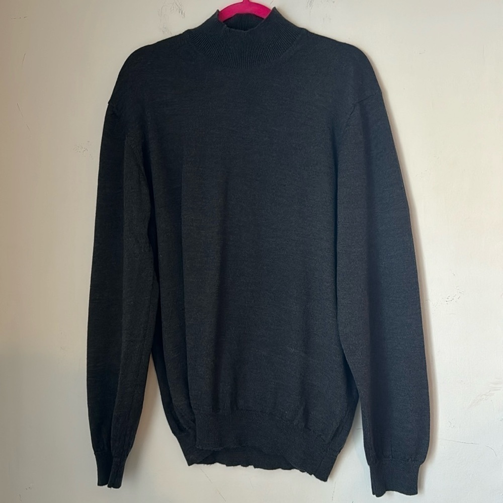 Tagio Made in Italy Grey 100% Merino Wool Sweater